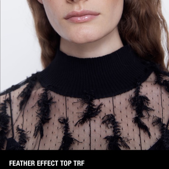 Zara feathers effect sheer top - Picture 16 of 16